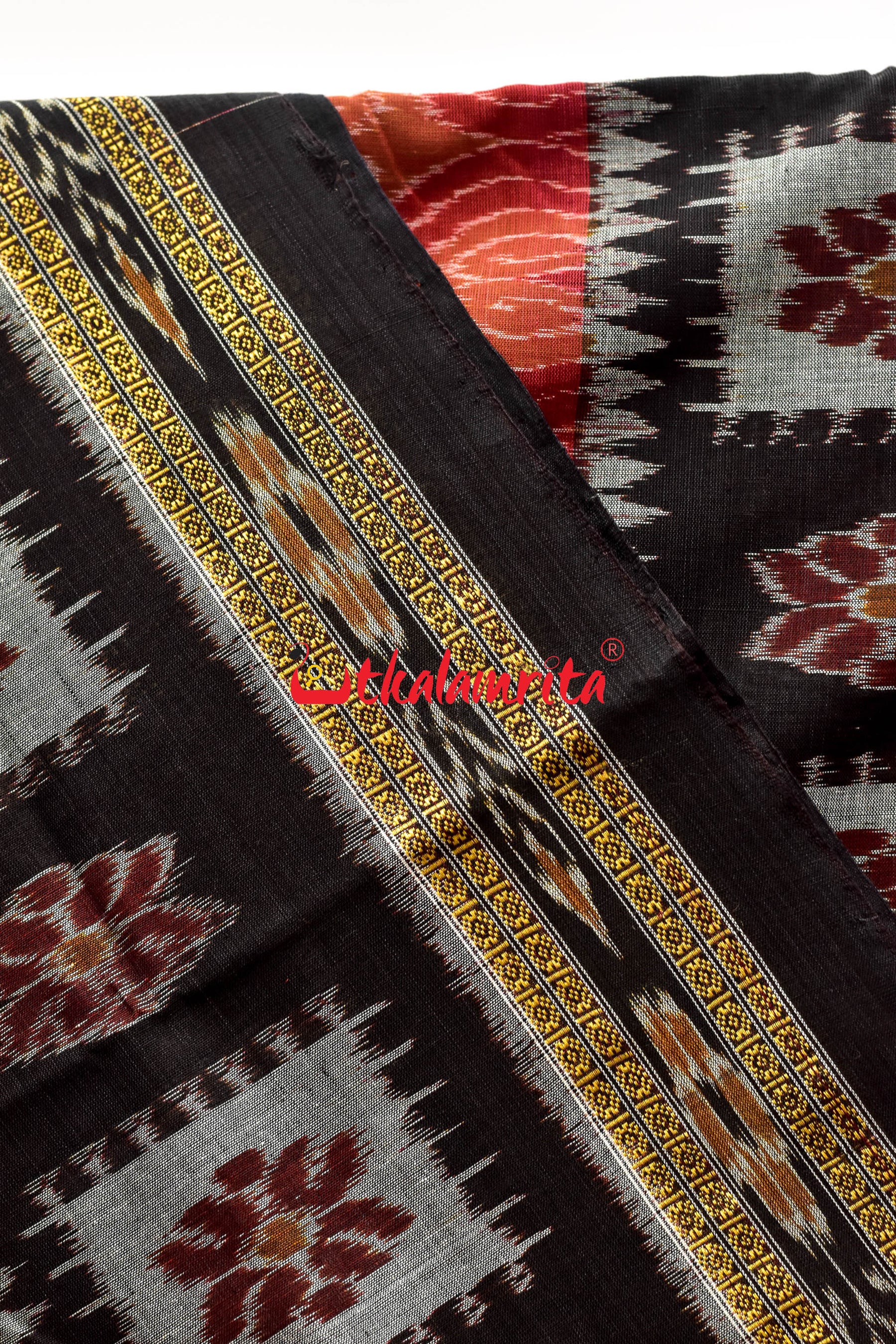 Brown Ikkat Sambalpuri Cotton Saree | A940204453 – Priyadarshini Handloom